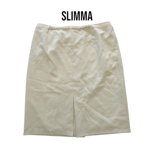 Slimma womens beige midi skirt - midi,