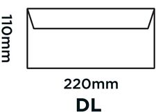 DL PLAIN ENVELOPES WHITE SELF