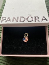 Pandora American Flag Heart