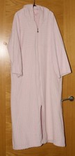 SHLOMPER Medium Pink Jacquard Kimono Hooded Towelling Dressing Gown 46" Bust