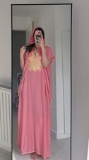 Moroccan Gandoura Pink Gold