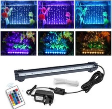 Aquarium air Bubble Light, RGB LED Fish Tank Light Tube with 16 Colors 4 Modes