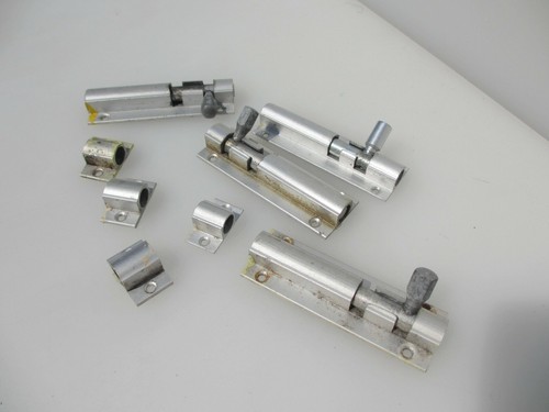 Retro aluminium door lock bolt - aluminium,