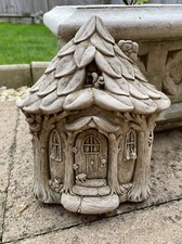 Fairy House Stone Statue | Garden Outdoor Home Tree Animal Decoration Ornament