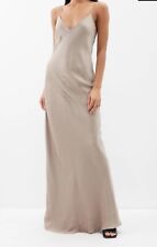 Raey’s beige-grey slip silk maxi dress. Size 8UK. New without tags. Never worn