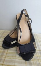 Caprice Blue Patent Open Toe