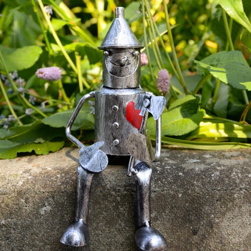 Mini sitting tin man garden - man,