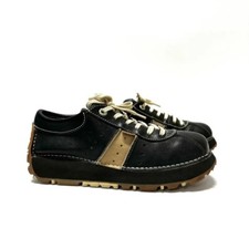 The Art Company Rave Black Leather Lace Up Flatform Shoes Size US 6 UK 4