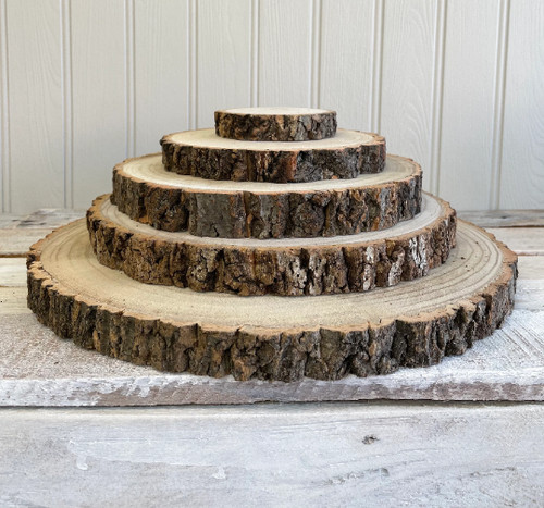 Rustic wooden log slice - slice, tree