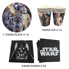 Star Wars Birthday Party Tableware Pack Cup Plate Napkins Kids Party Decoration