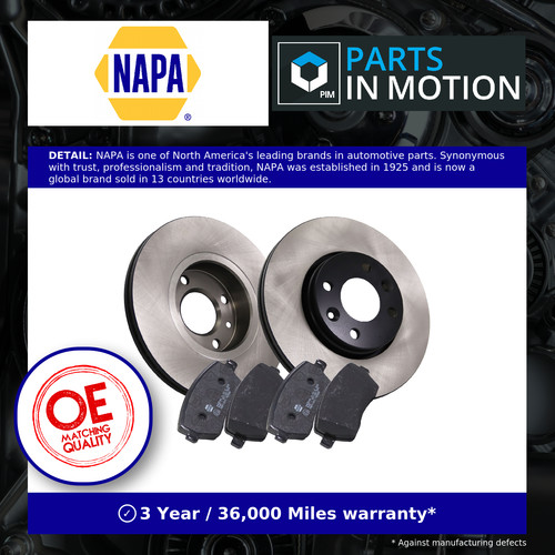 Vented brake discs and pads - 2x,