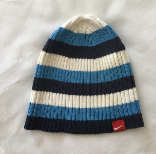 Nike blue stripe beanie - blue,