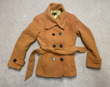 Adolfo Dominguez Blazer Jacket Orange Angora Wool Size EU 40 UK 12 Women's