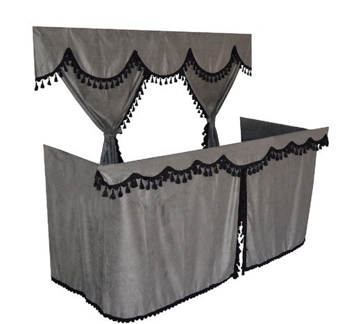 Curtains full set grey black - grey, /black