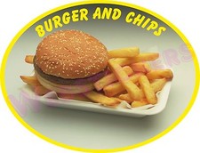 burger & chips + sausage &