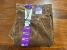 Well Worn Women's Pants High Rise Soft Corduroy Skinny Tan Size 14/34