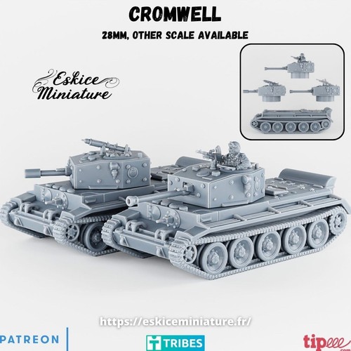 Unpainted ww2 cromwell - 1:72,