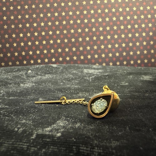 Men gold tone tie tack - tie,