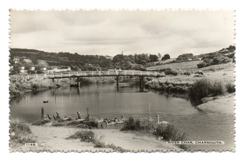 Antique postcard river char - antique,
