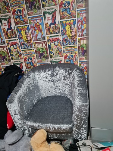 Crushed velvet tub - tub, chair
