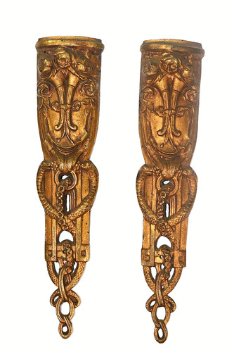 Antique art nouveau cast - art, brass