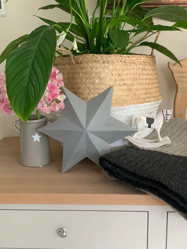 Grey metal barn star 30cm - grey,