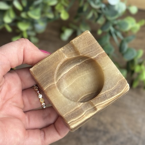 Vintage onyx ashtray handmade - vintage,