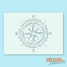 Compass Shabby Chic Stencil -