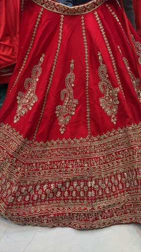 Luxury red bridal lehenga - luxury,