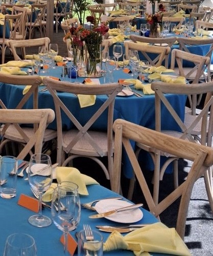 Serviettes napkins yellow - , for