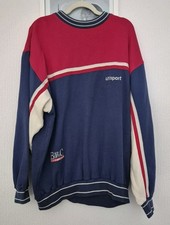 Vintage 90s Blackburn Rovers Uhlsport Red/Blue/White Sweatshirt Jumper Size XL