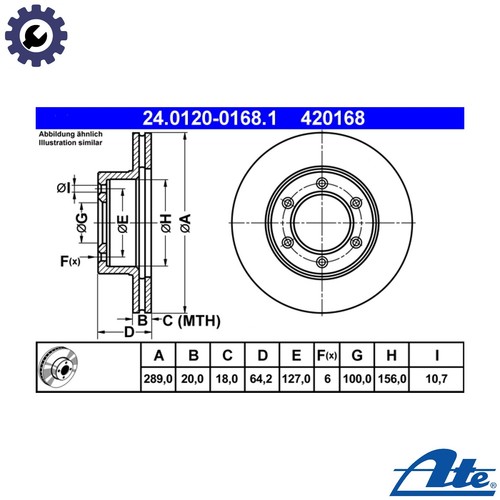 Brake disc 0120 0168 1 - disc, 24.0120-0168.1