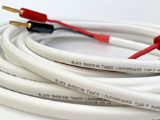 Black Rhodium Tango Speaker Cables with 4 mm Banana Plugs.   3 metre pair