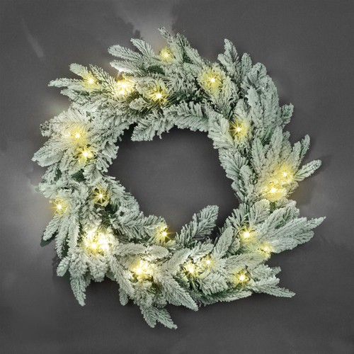 Pre lit christmas wreath - lit,