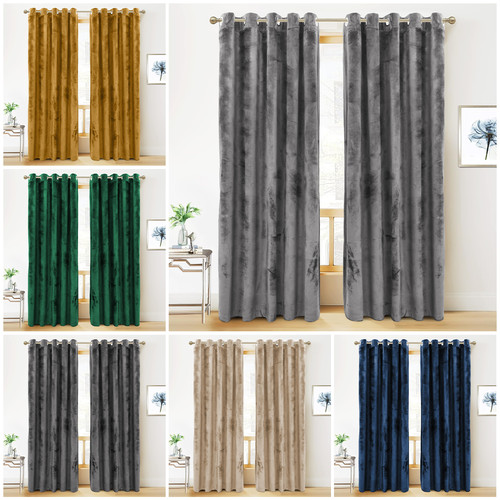 Thick blackout crushed velvet - crushed,