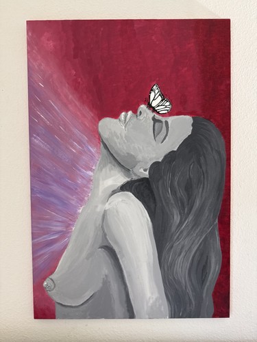 Original woman butterfly - original,