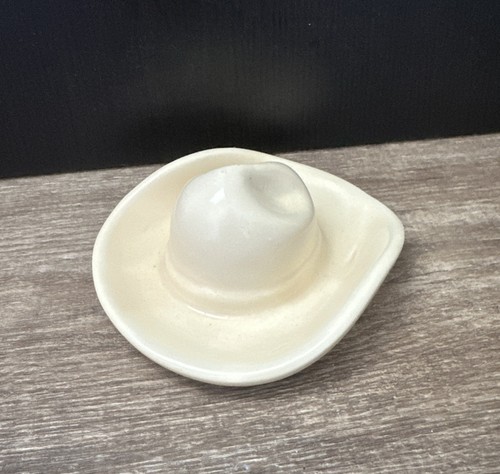 Rare cream ceramic cowboy hat - ceramic,