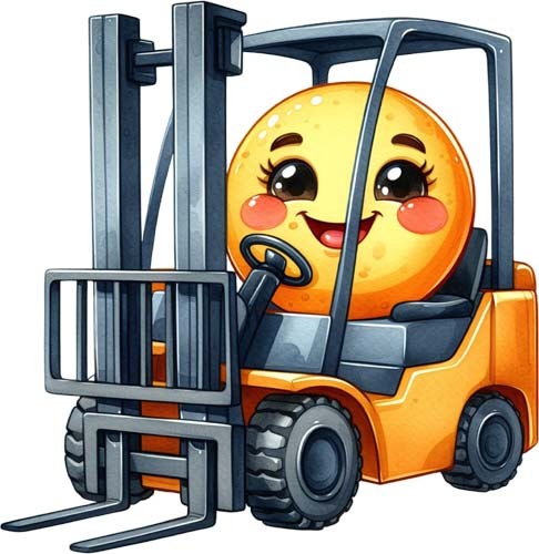 Colour forklift truck - colour,