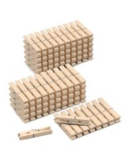 100 Pack Wooden Clothespins 2.9 Inch, Heavy-Duty Wood Rust-Resistant Clothes ...