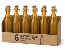 Yellow  Glass Bottles with