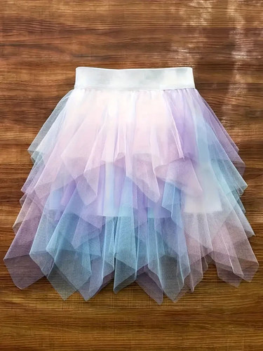 Girls rainbow gradient mesh - rainbow,