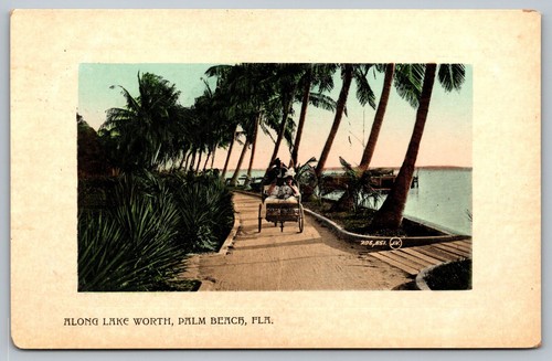 Postcard along lake worth palm - along,