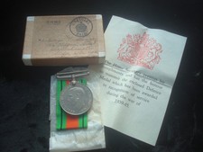 WW2 1939/45 DEFENCE MEDAL MR GEORGE T DAVIES WOLVERHAMPTON STAFFS