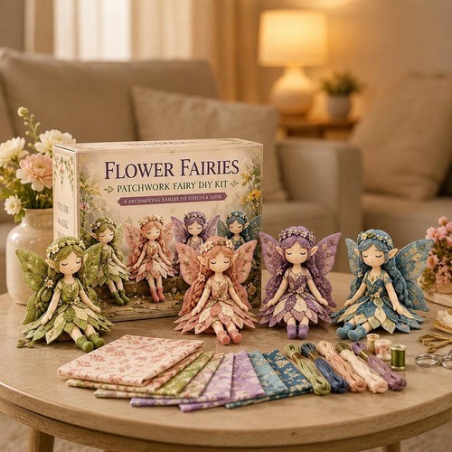 Fabric sewing kit with - kit,