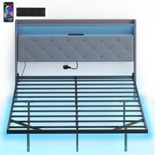 HOMCOM Floating Bed Frame with