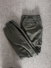 Firetrap Green Cuffed Cargo Pants With Elastic Adjustable Waist W38