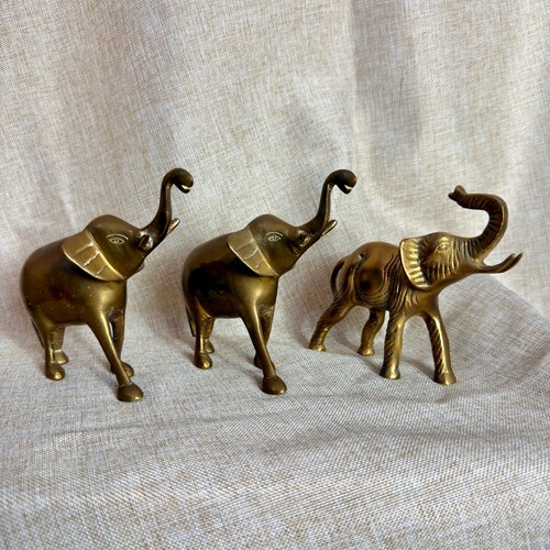 Vintage brass elephant - vintage,