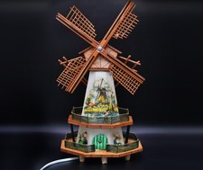 Restored 1950's Dutch Windmill Table / Side Lamp - Hand Made - Rewired