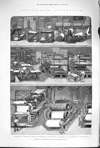 Original old antique print - old,
