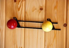 VINTAGE 26cm Mid Century Coat Hooks - French Metal Wall Decor Sputnik Ball Hooks